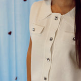 Classy white debardeur