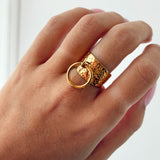 Golden circle ring