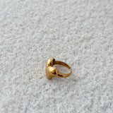 Golden heart ring