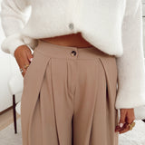 Wide beige pantalon JW - Agata B606