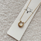 Golden hoop necklace