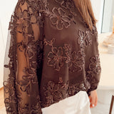 Omega blouse brown b603