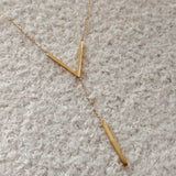 Long V necklace