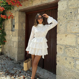 Voilant dress - White M7600