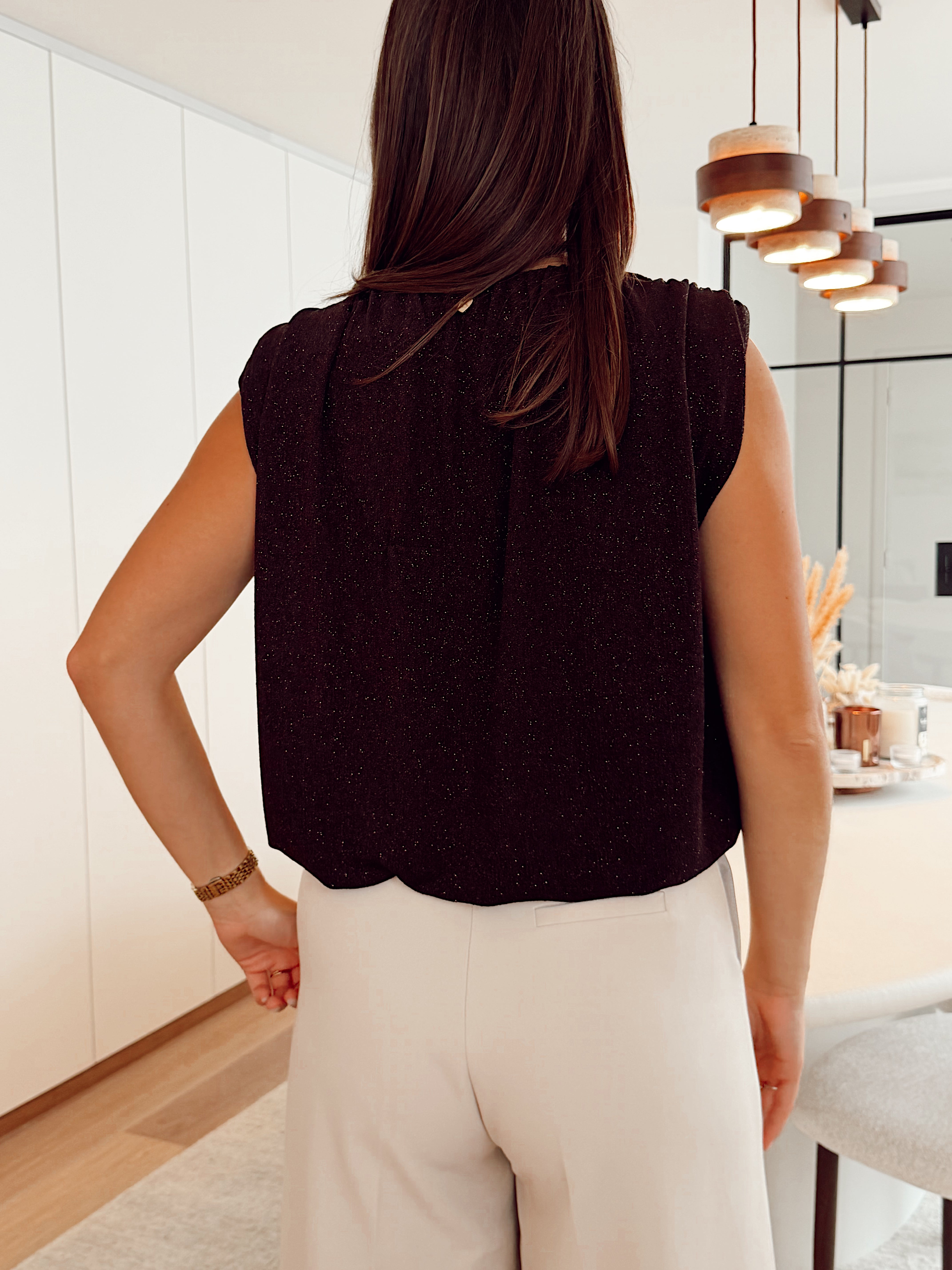 New corinto glitter top brown b610