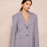 Grey split blazer - V2559