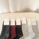 Ruffle glitter socks