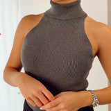 Noella turtleneck top grey