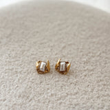 Pearl cube earrings