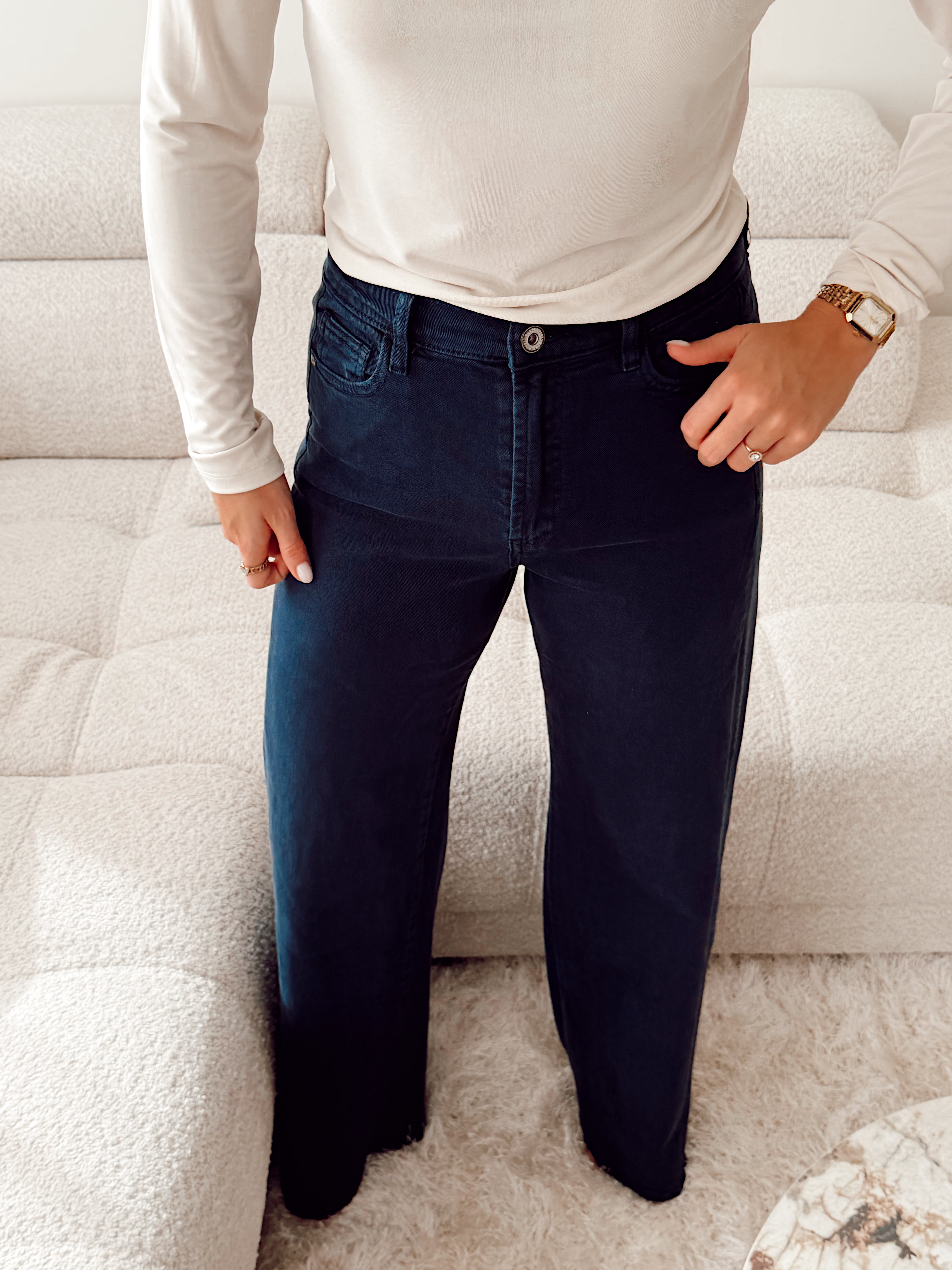 Aura pants navy b605