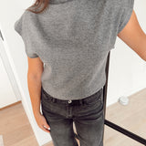 Grey soft knit with collar TL2239