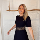 Floral lace dress BLACK