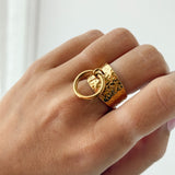Golden circle ring