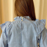 Ruffle Blouse Stripe NOELLA