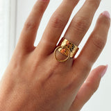Golden circle ring