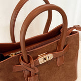 Brown suède bag