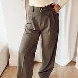 Wide green pantalon