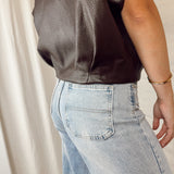 Jeans met omslag c22
