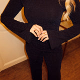 Coster Navy glitter top