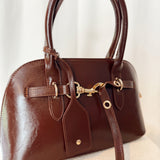 Brown leather bag