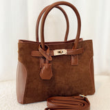 Brown suède bag