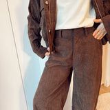 Brown velours pantalon