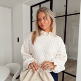 Mostoles oversized knit ecru b606