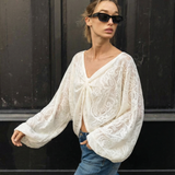 Lace gilet - white MD0016