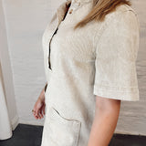Beige jeans dress J1024