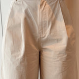 Wide ecru pantalon