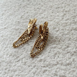 Heart chain earrings
