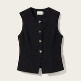 Noella silver button gilet