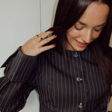 Grey striped blazer