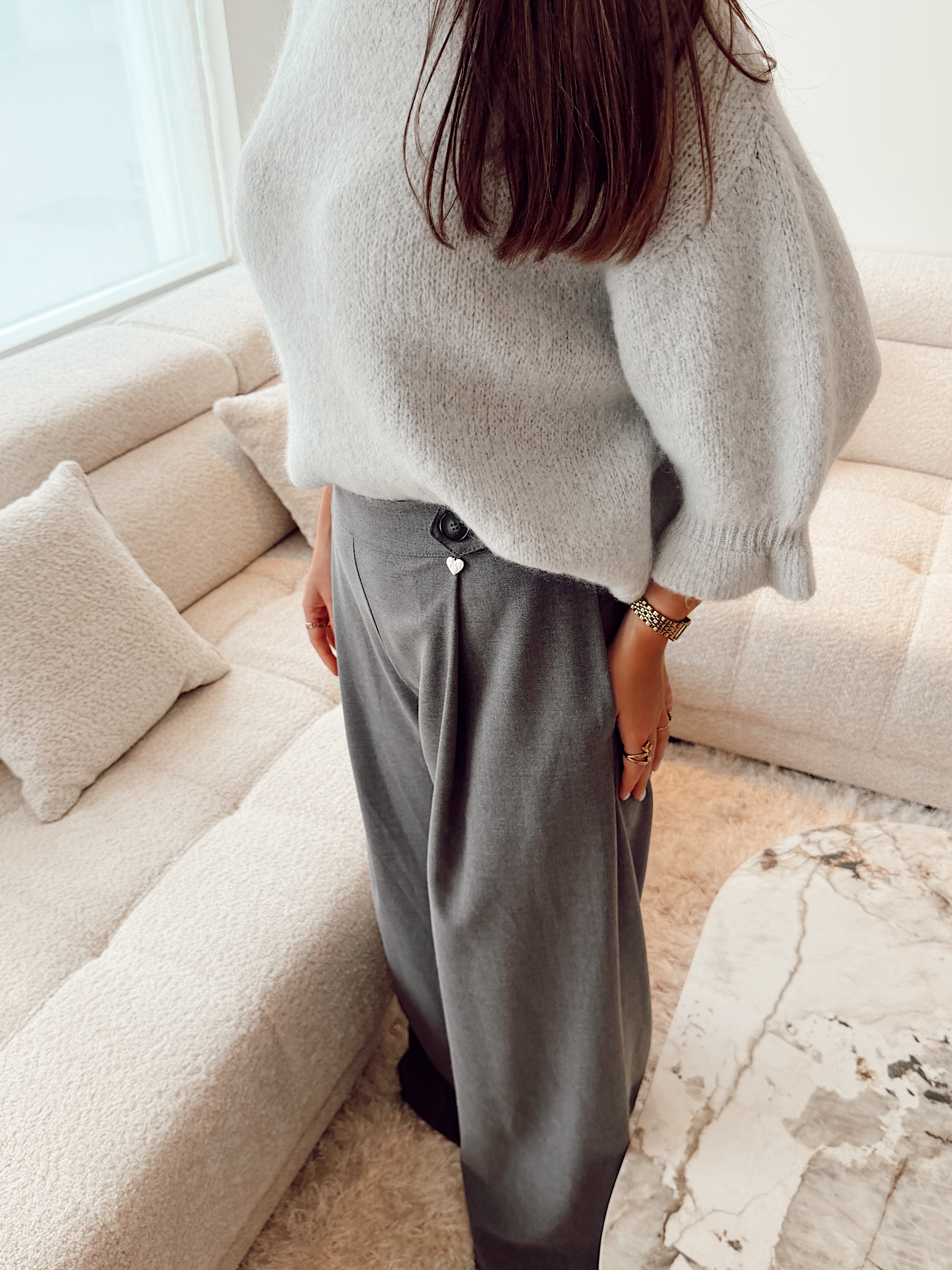 Mada cozy knit grey b606