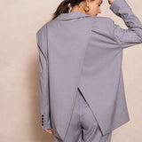 Grey split blazer - V2559