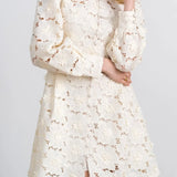 Floral lace dress BEIGE 60442L