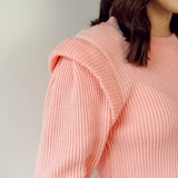Pink ruffle knit