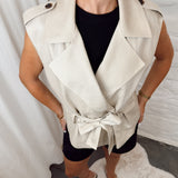 Linen trenchy waistcoat G26090