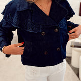Denim broderie jacket H2002