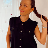 Classy black debardeur