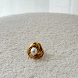 Twisted pearl ring