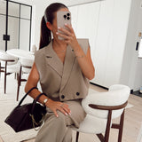 Taupe pantalon pa7198
