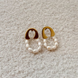 Long pearl earrings