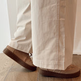 Wide ecru pantalon