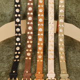 Belt with golden studs 042885-4064