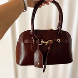 Brown leather bag