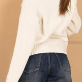 Ecru knitted gilet 042584-8831