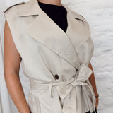 Linen trenchy waistcoat G26090