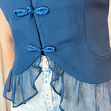 Royal blouse NAVY 60861NV