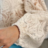Lace blouse beige